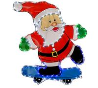 WeRChristmas Santa Skating LED Rope Lights Silhouette Christmas Decoration, 72 cm - Large