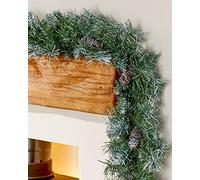 WeRChristmas Scandinavian Blue Spruce Christmas Garland with Pine Cones, 9 feet - Green