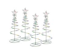 WeRChristmas Set Of 4 Spiral Trees Rope Light Silhouette 55Cm