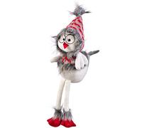 WeRChristmas Sitting Christmas Bird Figurine with Soft Legs, Multi-Colour, 42cm
