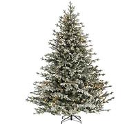 WeRChristmas Snow Flocked Fraiser Fir Christmas Tree with 400 Chasing Warm LED Lights, Multi-Colour, 6 feet/1.8m