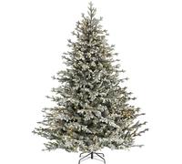 WeRChristmas Snow Flocked Fraiser Fir Christmas Tree with 550 Chasing Warm LED Lights, Multi-Colour, 7 feet/2.1m