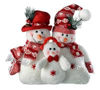 WeRChristmas Snowman Family Christmas Decoration, 27 cm - Red/White
