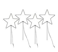 WeRChristmas Star Pathway Garden Stake Decorations, Warm White, 65 cm
