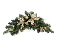 WeRChristmas Swag Arch Garland Christmas Decoration, 60 cm - Gold