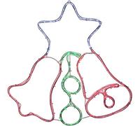 WeRChristmas Twin Bell Christmas Rope Light Silhouette Decoration, Multi-Colour, 48 cm