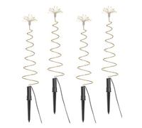 Werchristmas Warm White Spiral Starburst Pathway Lights 65 Cm 4 Pack