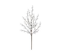 WeRChristmas White Berry Christmas Tree Pick, 55cm | 55cm white artificial berry pick with brown branches and paper-wrapped stem for trees, wreaths and festive arrangements