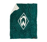 Werder Bremen Cuddly Blanket "Raute", Official Merchandise Green/White Blanket with Werder Diamond, 100% Polyester
