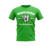 Werder Bremen Men's Personalised Established Football T-Shirt in Green | Size: Medium Werder Bremen Green M