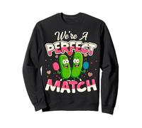 We're A Perfect Match Pickleball Valentine's Day Couples Fun Sweatshirt