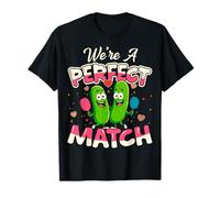We're A Perfect Match Pickleball Valentine's Day Couples Fun T-Shirt