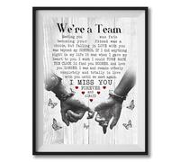 We're A Team Couple Painting Canvas Wall Art Inspirational Wall Art Gift for Husband Wife Romantic Wedding Anniversary for Couples Lover Home Decor Picture for Bedroom Living Room Unframed16x24inch