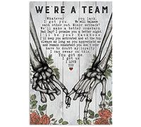 We'Re A Team What-Ever You Lack I Got You We Will Skelet0n Hand Metal Signs Retro Vintage Tin Sign Aluminum Sign Inspirational Wall Art Decor 8x12 Inch Tin Sign For Bar,Home Decor,Man Cave