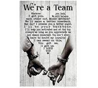 We're A Team Whatever You Lack,12 * 8 Inches Vintage Funny Poster Wall Decor Art Gift Retro Picture Metal Sign