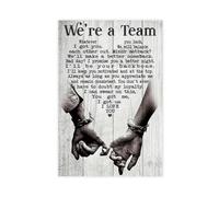 We're A Team Whatever You Lack I Got You We Will Balance Each Other Out Canvas Art Wall Decor Posters Home Bar Restaurant Garage Cafe Logo Gifts 12x18inch(30x45cm)