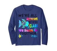 We're All Different But in This Class We Swim Teacher Black Long Sleeve T-Shirt