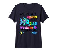 We're All Different But in This Class We Swim Teacher Black Premium T-Shirt