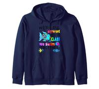 We're All Different But in This Class We Swim Teacher Black Zip Hoodie