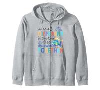 We're all different in this class we swim together Teacher Zip Hoodie