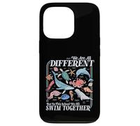 We're All Different Swim Together Teacher Back to School Case for iPhone 13 Pro