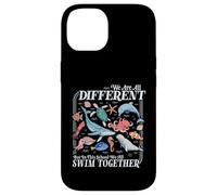 We're All Different Swim Together Teacher Back to School Case for iPhone 14