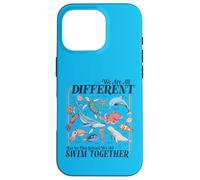We're All Different Swim Together Teacher Back to School Case for iPhone 16 Pro