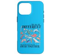 We're All Different Swim Together Teacher Back to School Case for iPhone 16 Pro Max
