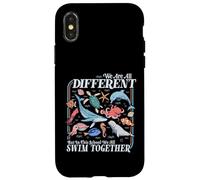 We're All Different Swim Together Teacher Back to School Case for iPhone X/XS