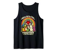 We're All in This Together Like Hostages Funny Animal Retro Tank Top