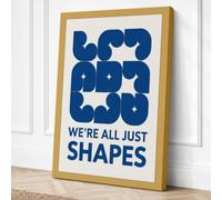 We're All Just Shapes Canvas Wall Art Print 24x16 Inch (61 x 41 cm)