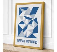 We're All Just Shapes Canvas Wall Art Print 24x16 Inch (61 x 41 cm)
