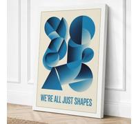 We're All Just Shapes Canvas Wall Art Print 24x16 Inch (61 x 41 cm)
