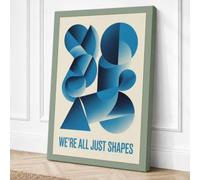 We're All Just Shapes Canvas Wall Art Print 24x16 Inch (61 x 41 cm)