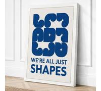 We're All Just Shapes Canvas Wall Art Print 30x20 Inch (76 x 51 cm)