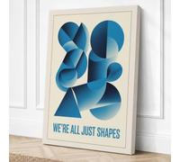 We're All Just Shapes Canvas Wall Art Print 30x20 Inch (76 x 51 cm)