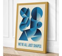 We're All Just Shapes Canvas Wall Art Print 30x20 Inch (76 x 51 cm)