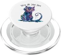 We're all Mad Here Cheshire Cat Alice Wonderland Book Boys PopSockets PopGrip for MagSafe
