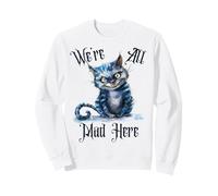We're all Mad Here Cheshire Cat Alice Wonderland Book Kids Sweatshirt