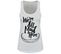 Were All Mad Here Ladies White Floaty Tank
