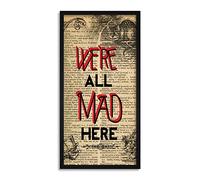 We're All Mad Here Long Panel Framed Wall Art Print