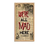 We're All Mad Here Long Panel Framed Wall Art Print