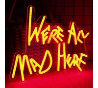 We're All Mad Here Neon Signs Alice In Wonderland Neon light for Wall Art Letter neon Club Cave Beer Bedroom theme hotel Bar Decorations Christmas Kids Gifts