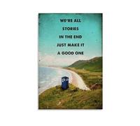 Were All Stories in The End Poster Print Inspirational Wall Art Motivational Décor for Home Office And Living Room Unique Gift for Friends And Family Coastal Landscape Design Gift 08x12inch Unframed