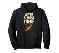 Were Almost There Funny Hiking Hiker Trail Gift Vintage Pullover Hoodie