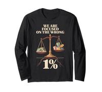 We're Focused On The Wrong 1% Anti Billionaire Class War Long Sleeve T-Shirt