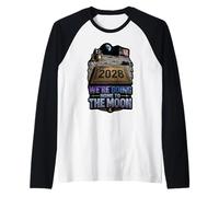 We're Going Home to The Moon 2028 Raglan Baseball Tee