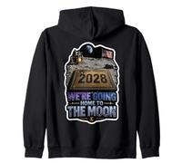 We're Going Home To The Moon 2028 Zip Hoodie