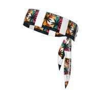 We'Re Going To Florida Print Head Tie Headbands, Ninja Karate Tie, Athletic Sweatbands,Sweat Wicking Workout Head Band