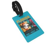 We're Going to Florida Print Luggage Tags Quick Install Airplane Travel Essentials for Suitcases Durable PVC Bag Tag